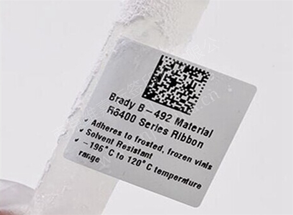 Low temperature label for liquid nitrogen environment